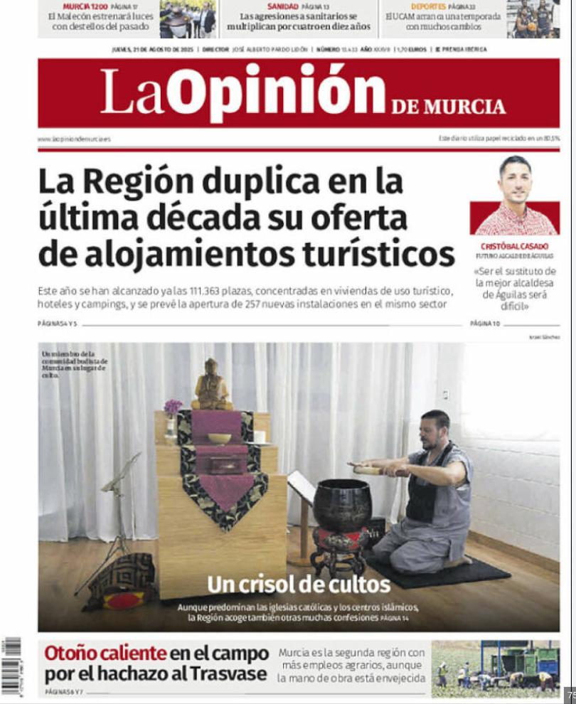 Imagen de portada de El dojo Soto Zen de Murcia en la prensa regional